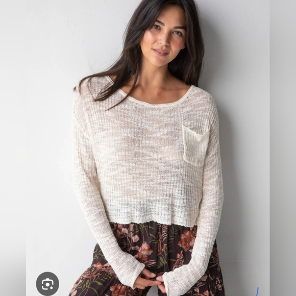 NATURAL LIFE Tops - NATURAL LIFE Patti Layering Sweater Cream Size XL